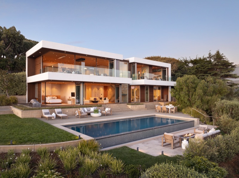 Twilight aerial view